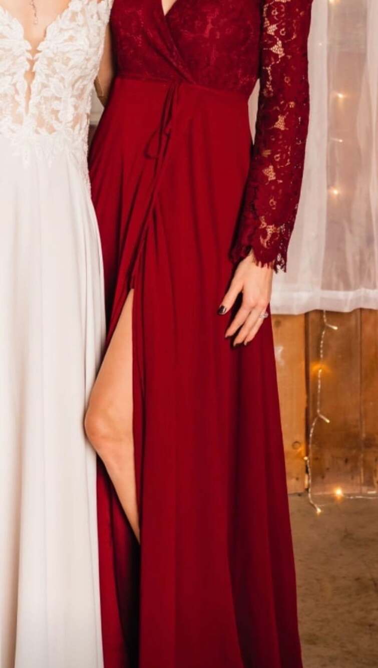 Lulus Awaken My Love Maxi Dress Size XS Burgundy
